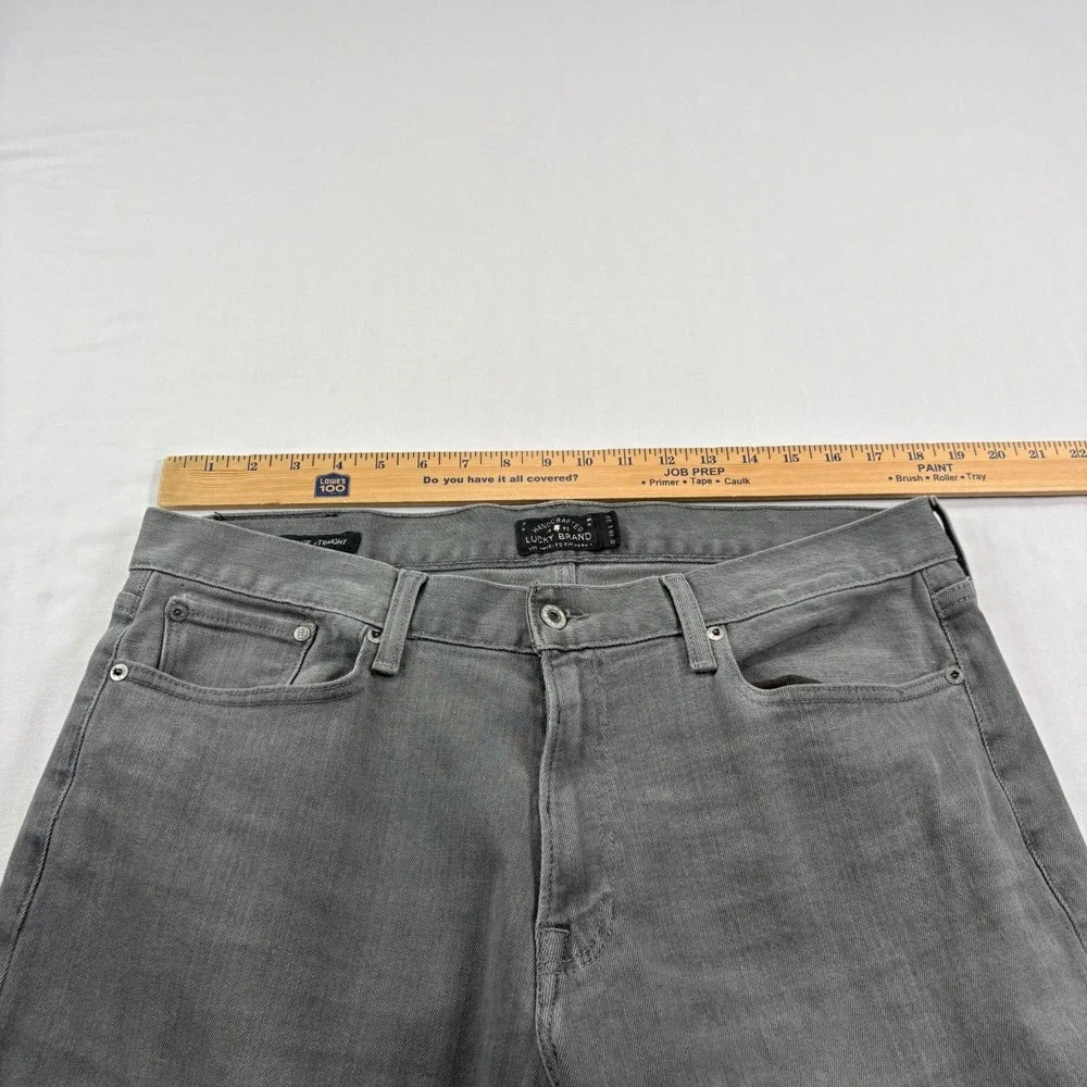 Lucky Brand Jeans Mens 36x32 Gray 363 Vintage Straight Leg Denim - Picture 5 of 11